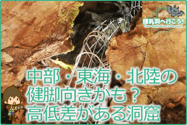 中部・東海・北陸の健脚向きかも？高低差がある洞窟