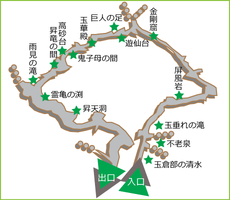 関ヶ原鍾乳洞洞内図