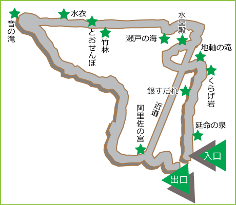 井倉洞洞内図