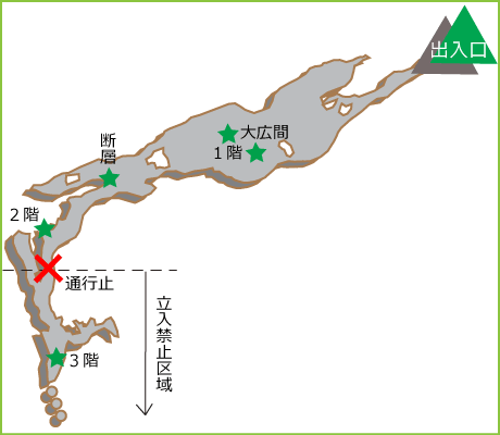 河内風穴洞内図