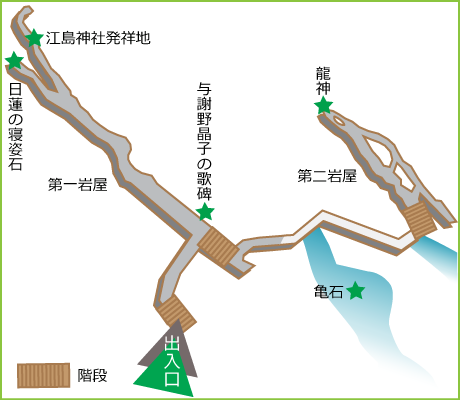 江の島岩屋洞内図