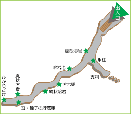 富岳風穴洞内図