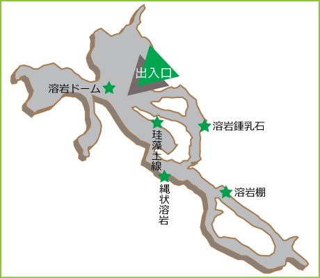 西湖蝙蝠穴洞内図