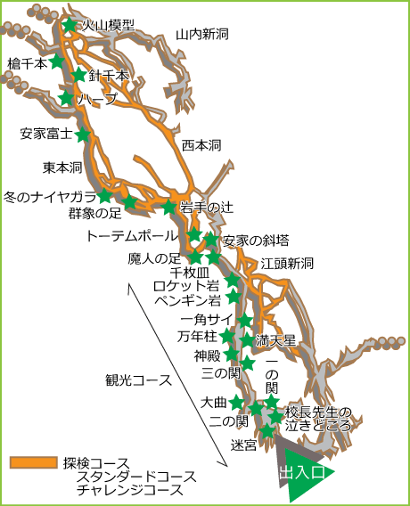 安家洞洞内図