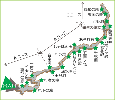 入水鍾乳洞洞内図